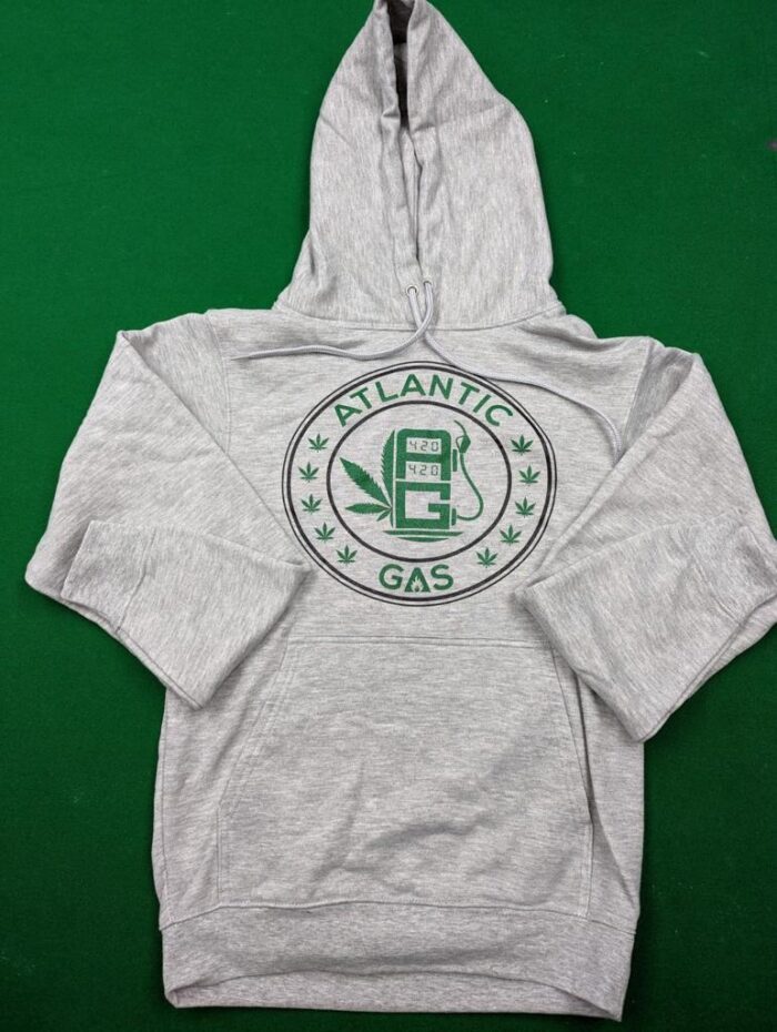 Atlantic Gas Brand Hoodie - Grey with Logo - Available in All Sizes