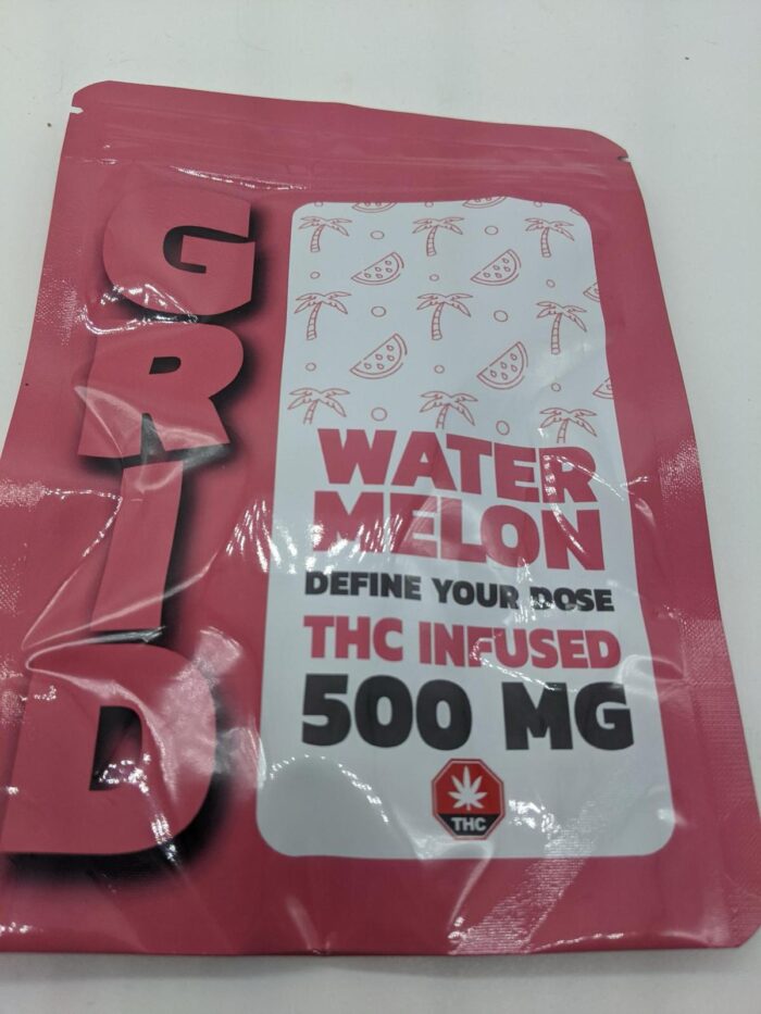 rid Edibles 500mg Watermelon THC Gummies Packaging